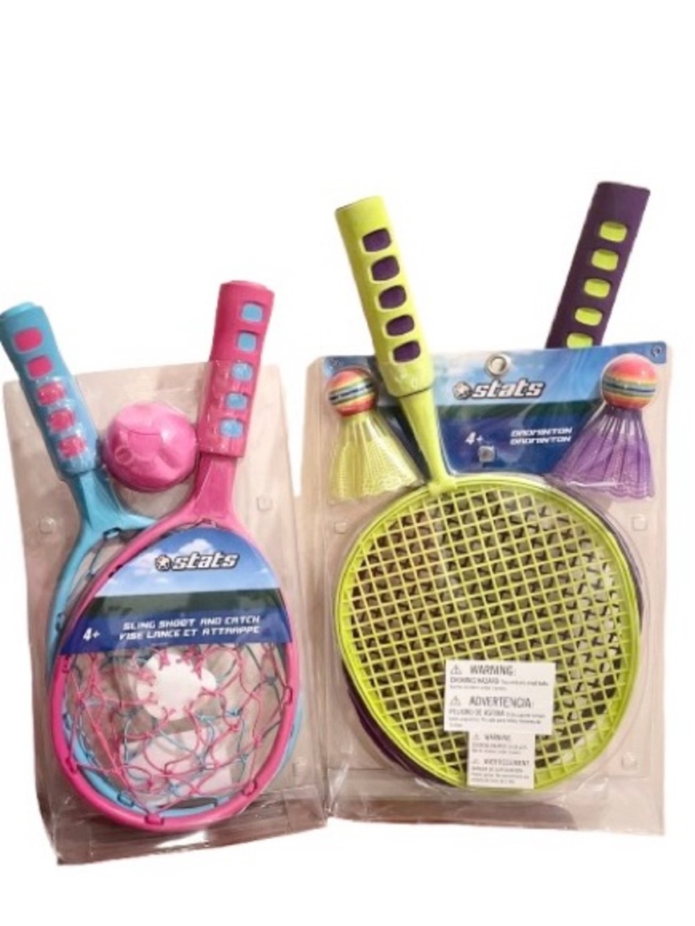 🆕- Set of 2- Badminton Set & Sling Shoot & Catch Set. New in Packaging